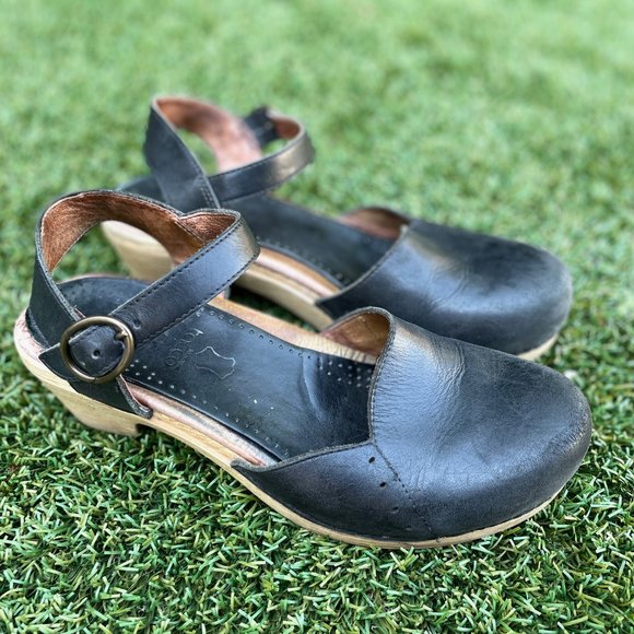 DANSKO Black Block Heels w/ Ankle Strap Size 39 - Picture 8 of 8